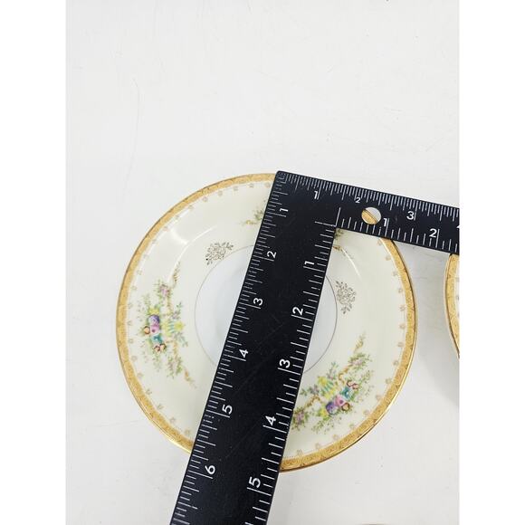 Meito Jewel Floral & Gold Pattern Set Of 2 Cups & Saucers & Creamer Japan - Picture 16 of 16